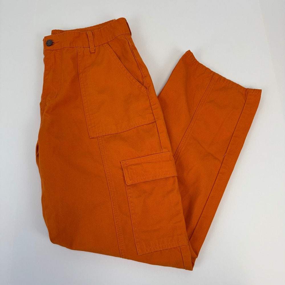 Sincerely Jules Womens Orange Cotton High Rise Cargo Utility Pants Size 9/29